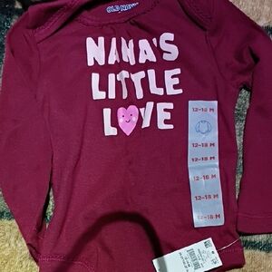 Old Navy Burgundy Kids Long Sleeve Tee